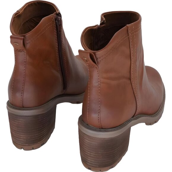ZODIAC Women's Greyson Booties in Cognac Faux Leather, Size 11 M - Picture 3 of 6